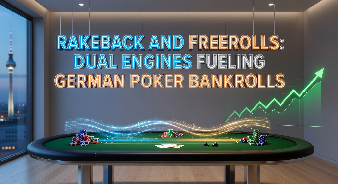 Grafik zeigt Rakeback-Prozentsätze und Freeroll-Preispools, die deutsche Poker-Spieler antreiben